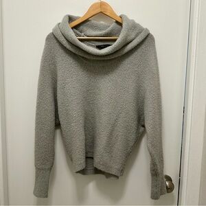 BCBGMAXAZRIA cowl neck gray sweater